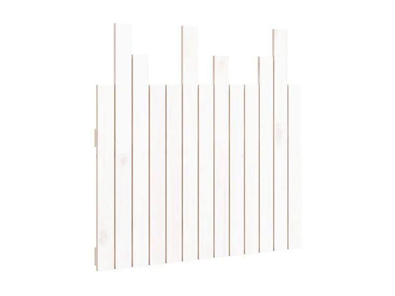 Cabecero de pared Blanco 82,5x3x80 cm Madera maciza de pino