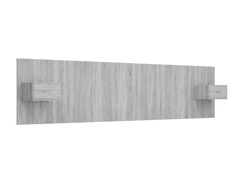 Sonoma Grey Kopfteil mit Schränken aus Holzwerkstoff
