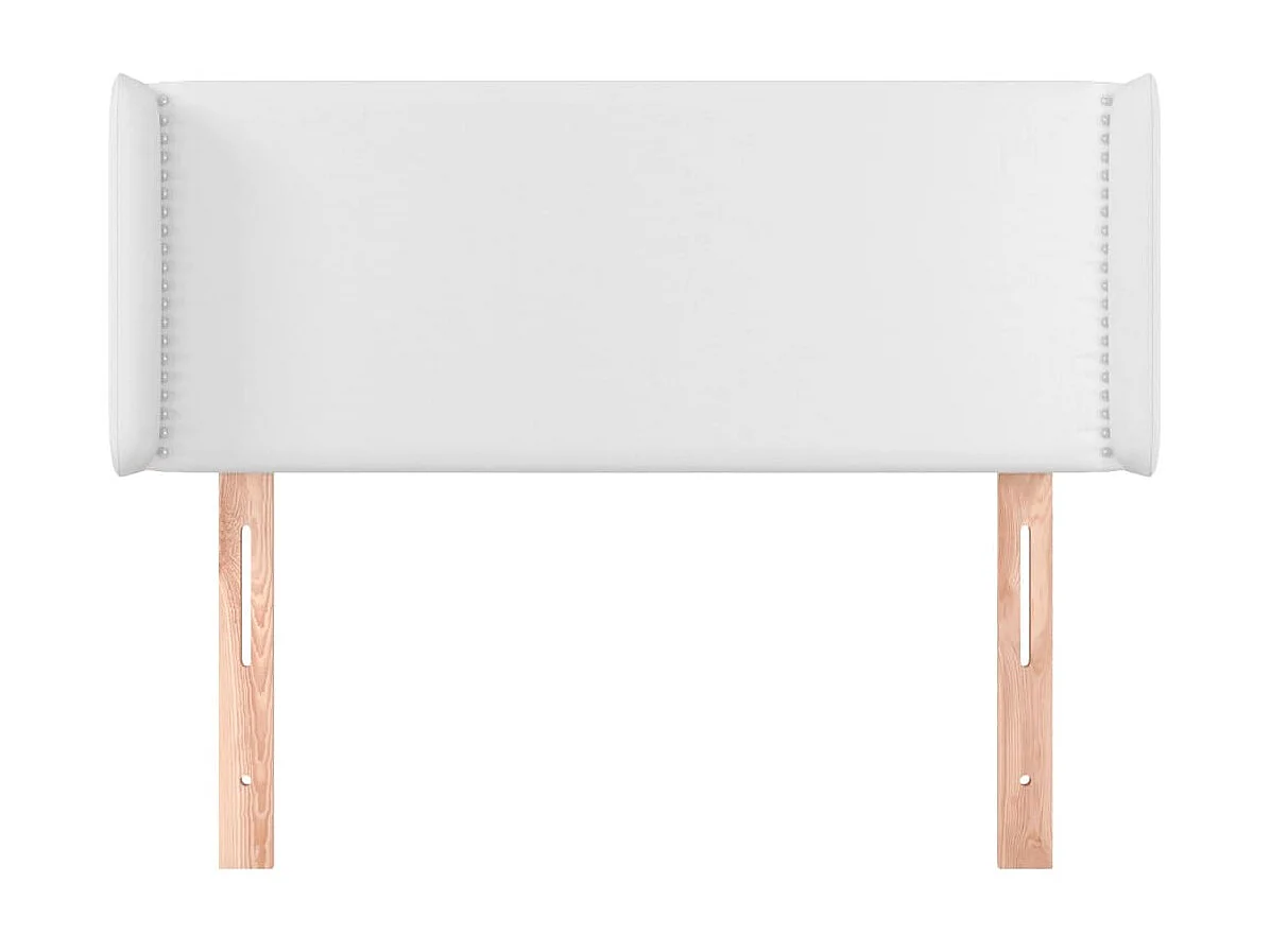 Tête de lit avec oreilles Blanc 83x16x78/88 cm Similicuir