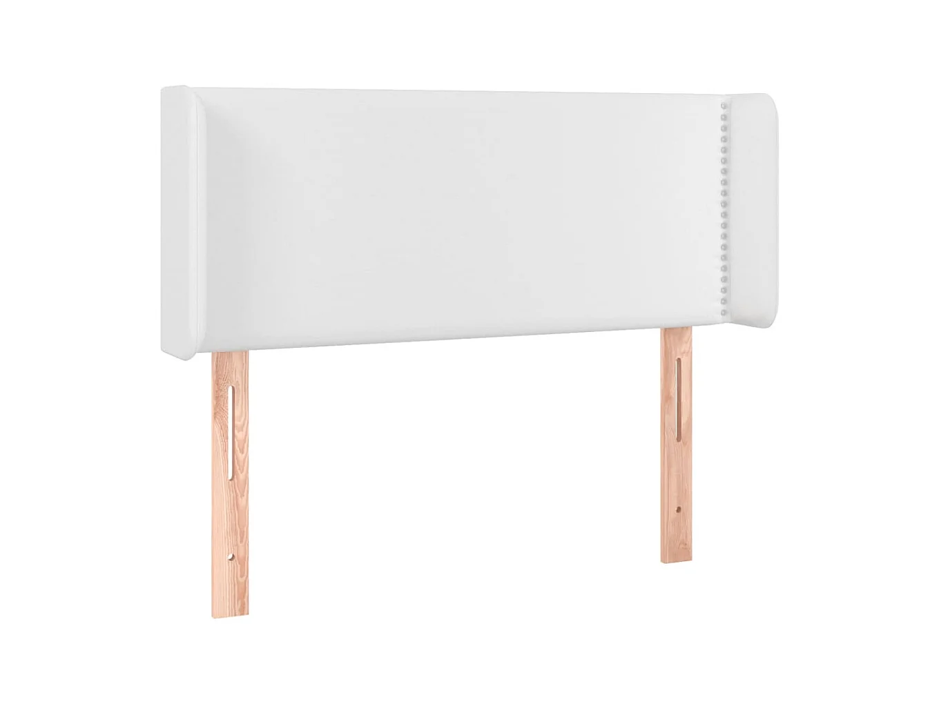 Tête de lit avec oreilles Blanc 83x16x78/88 cm Similicuir