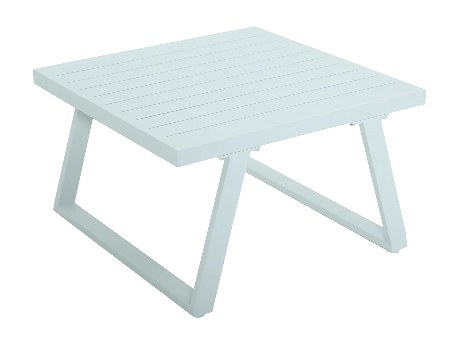 Salon de jardin fonctionnel modulable en aluminium design - blanc vert - HELIOS