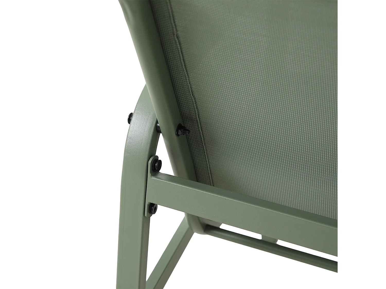 Salon de jardin en acier et textilène - Ensemble 4 places - Vert - CAMILLE