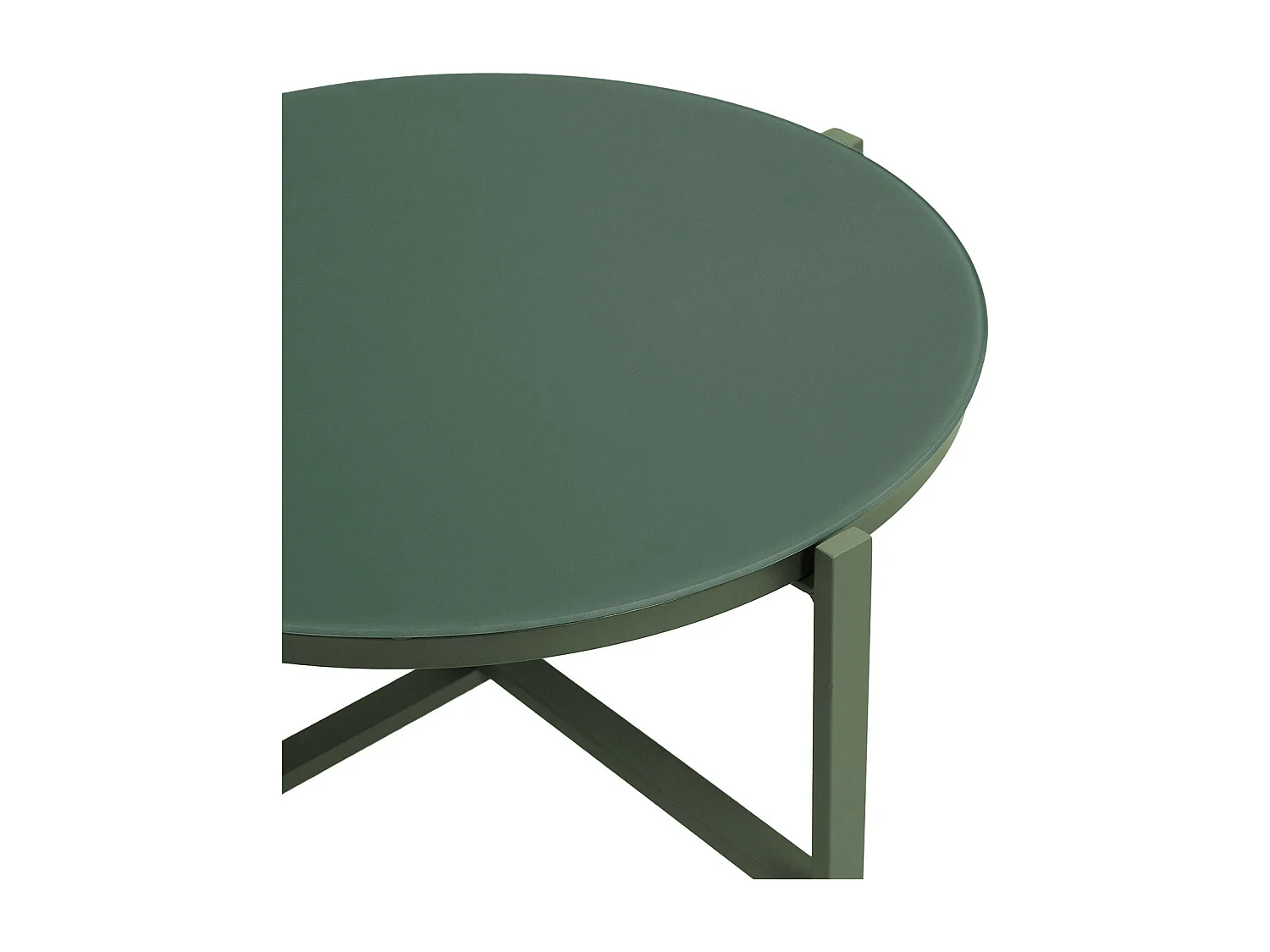 Salon de jardin en acier et textilène - Ensemble 4 places - Vert - CAMILLE