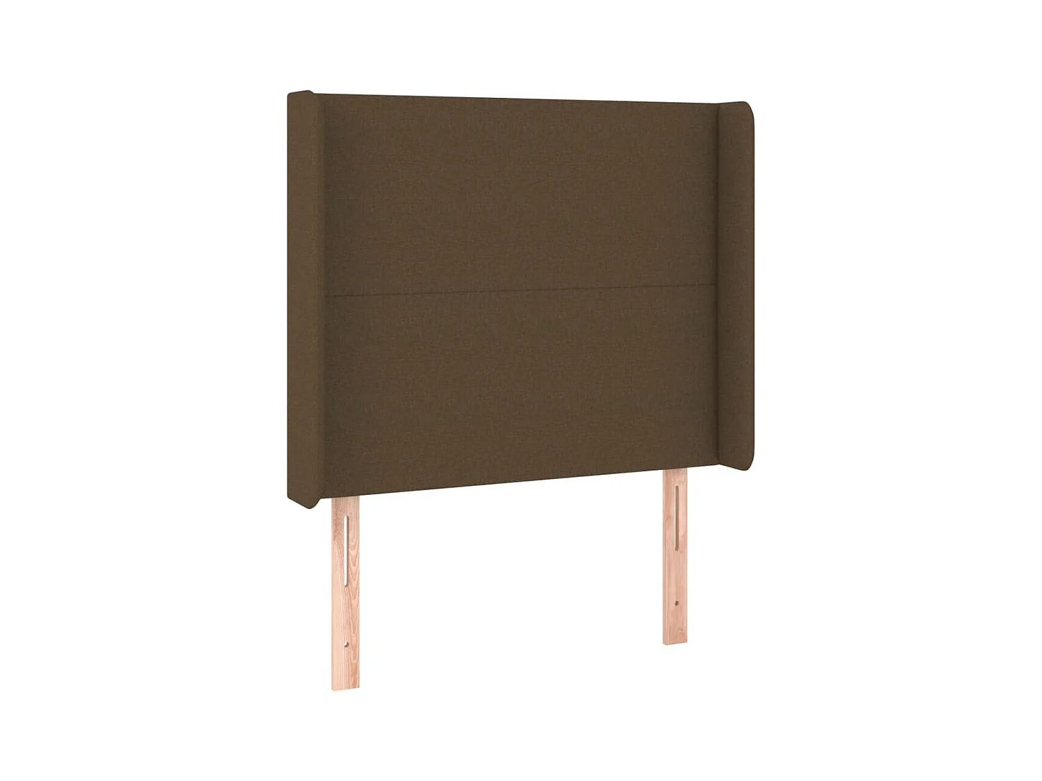 Tête de lit avec oreilles Marron foncé 83x16x118/128 cm Tissu