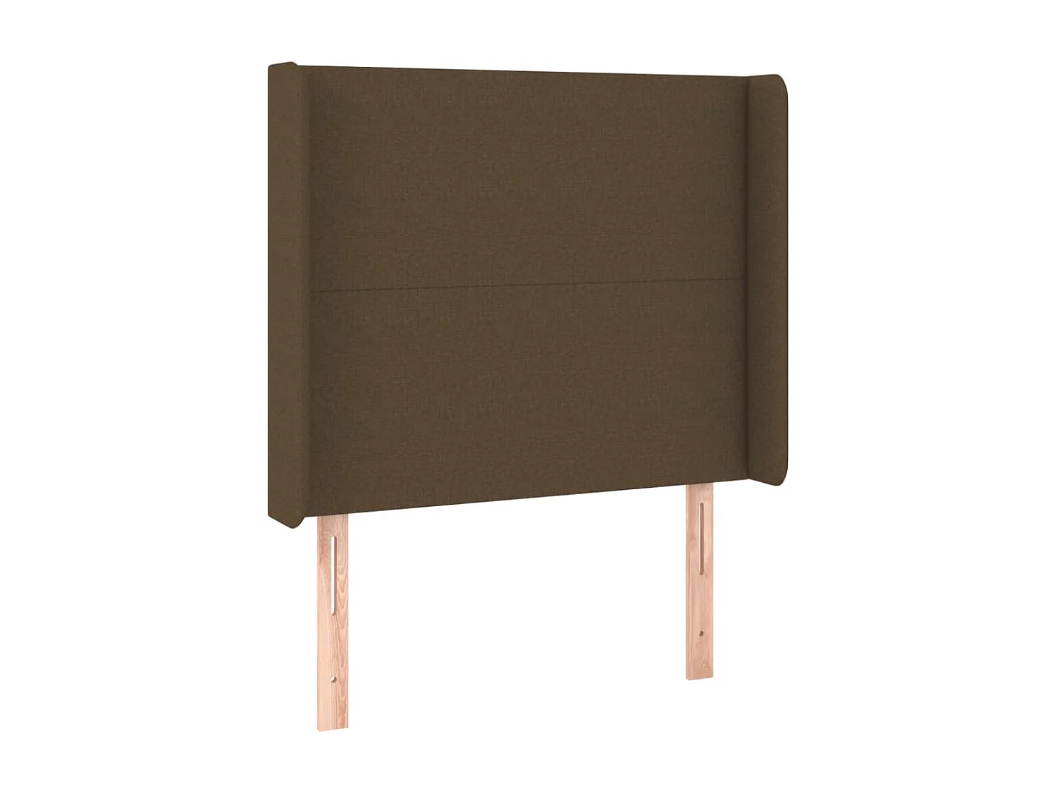 Tête de lit avec oreilles Marron foncé 83x16x118/128 cm Tissu