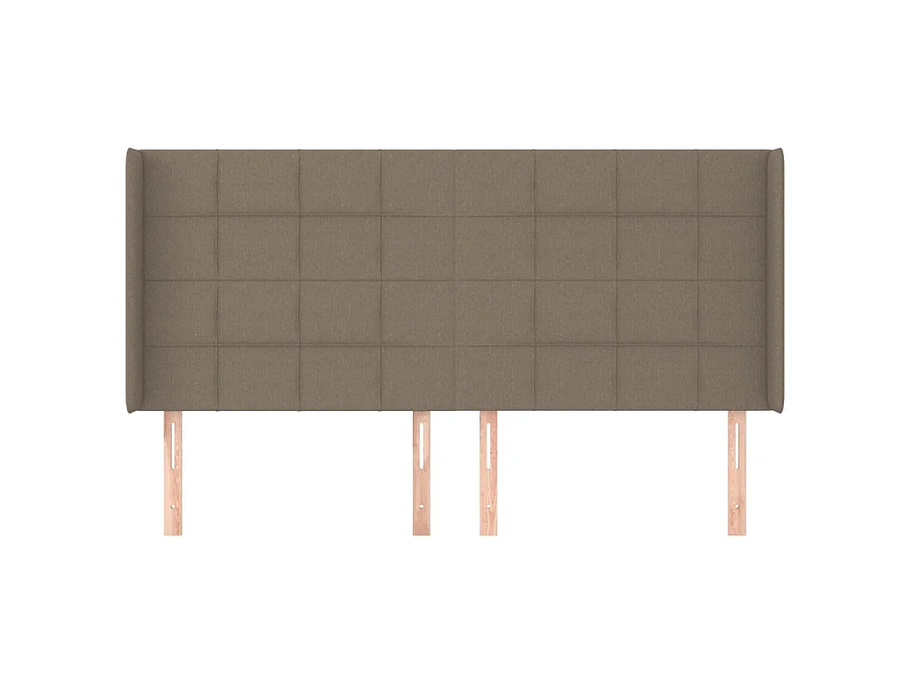 Cabecero con orejas Taupe 203x16x118/128 cm Tela