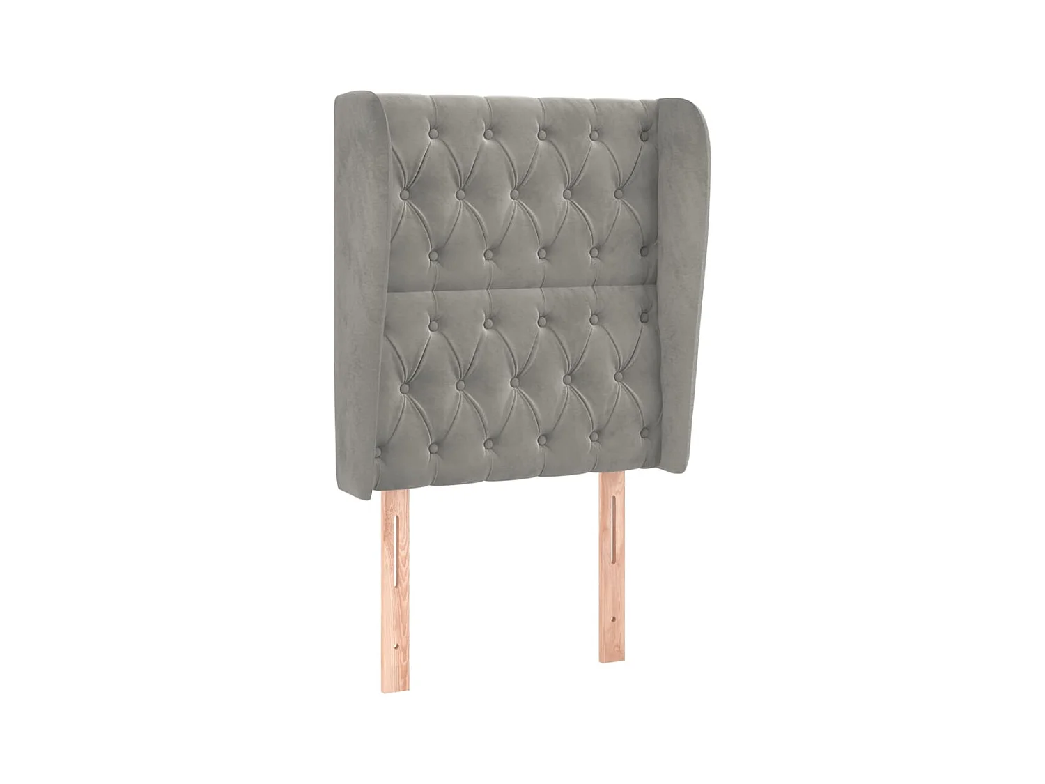 Tête de lit avec oreilles Gris clair 83x23x118/128 cm Velours