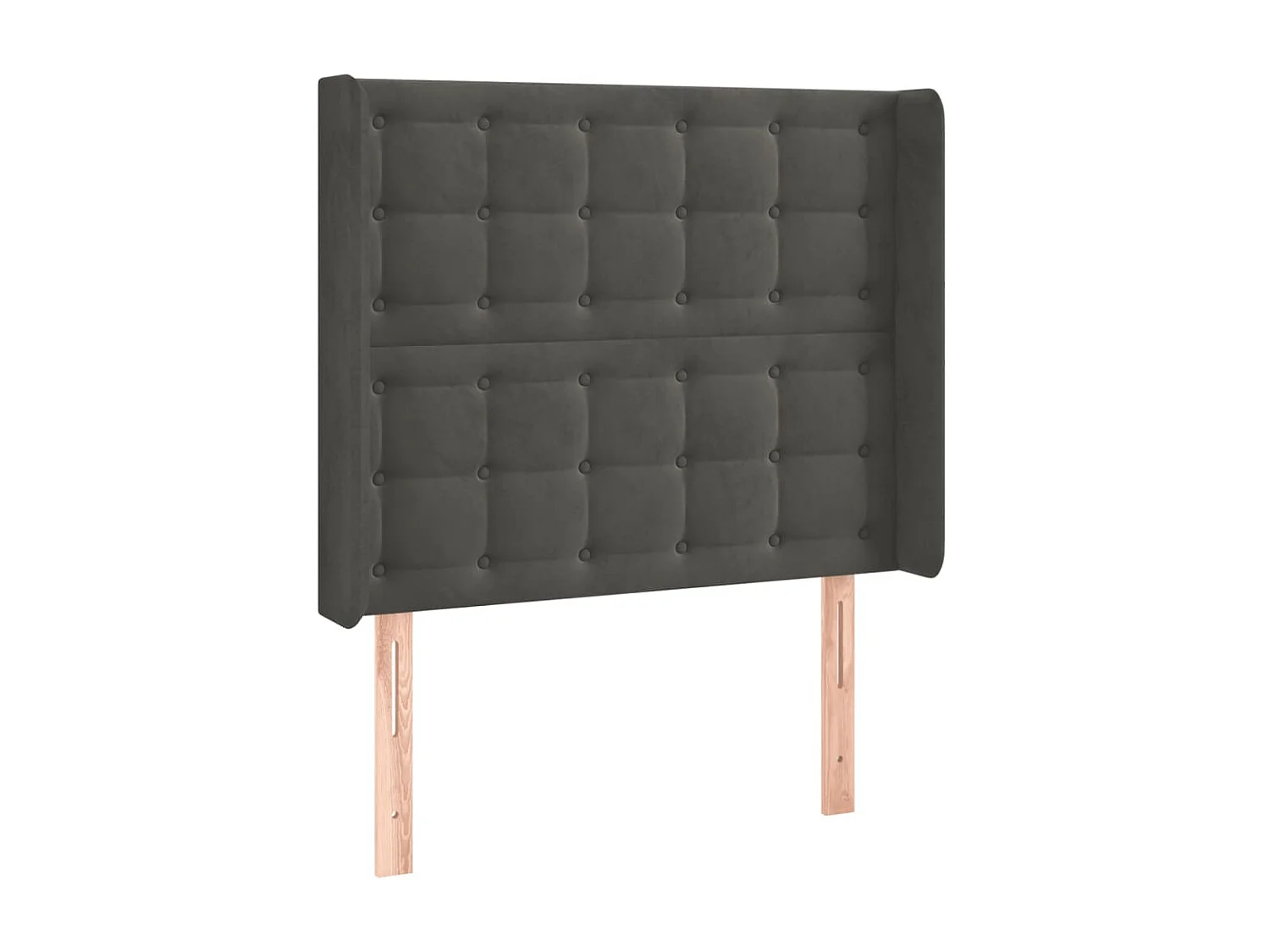 Tête de lit à LED Gris foncé 83x16x118/128 cm Velours