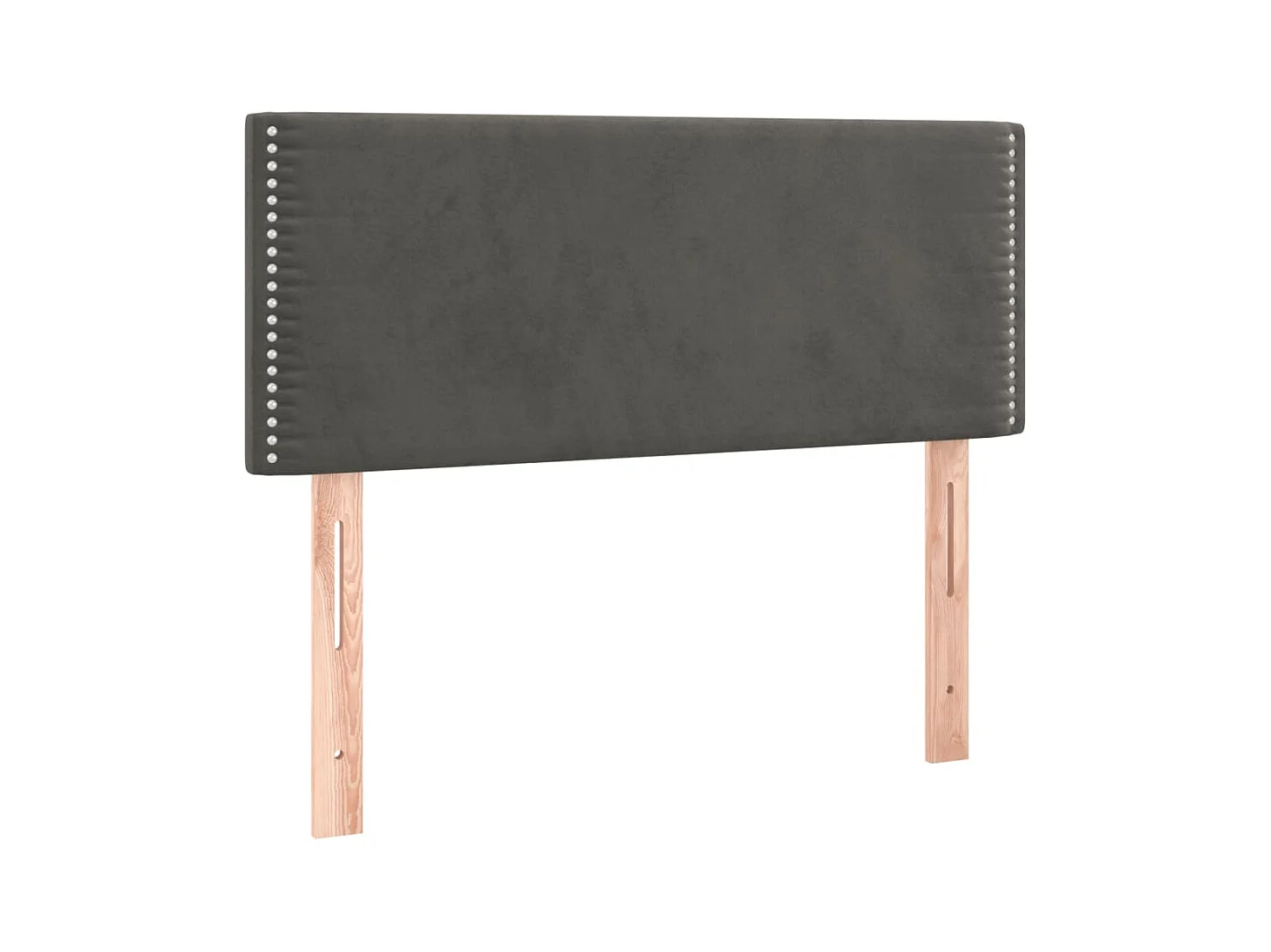 Testiera Grigio scuro 80x5x78/88 cm Velluto