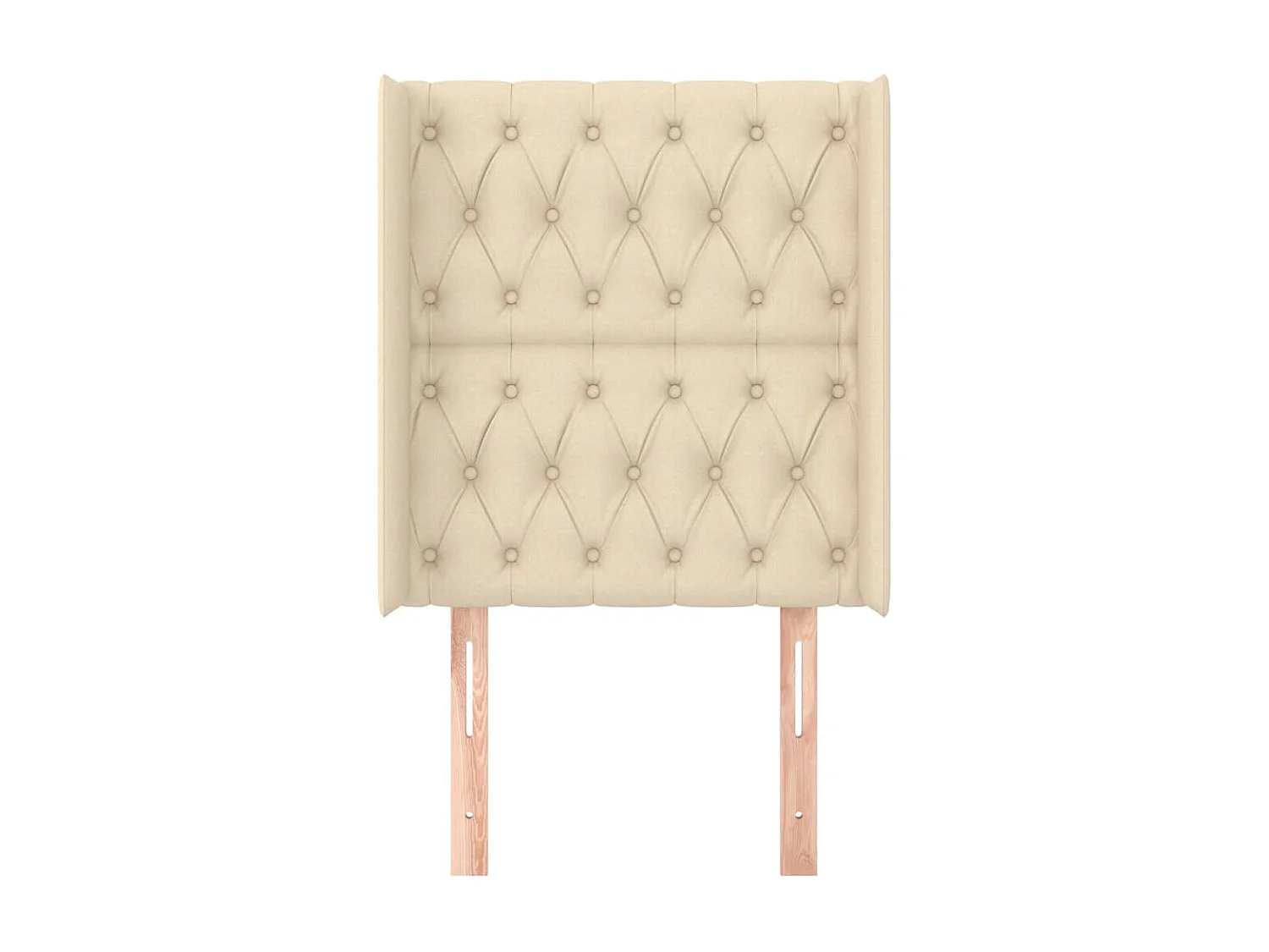 Cabecero con orejas Crema 83x16x118/128 cm Tela