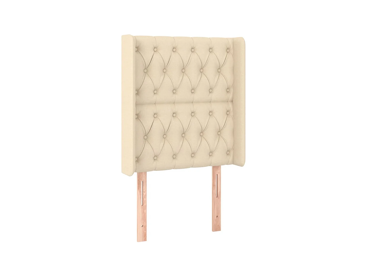 Tête de lit avec oreilles Crème 83x16x118/128 cm Tissu