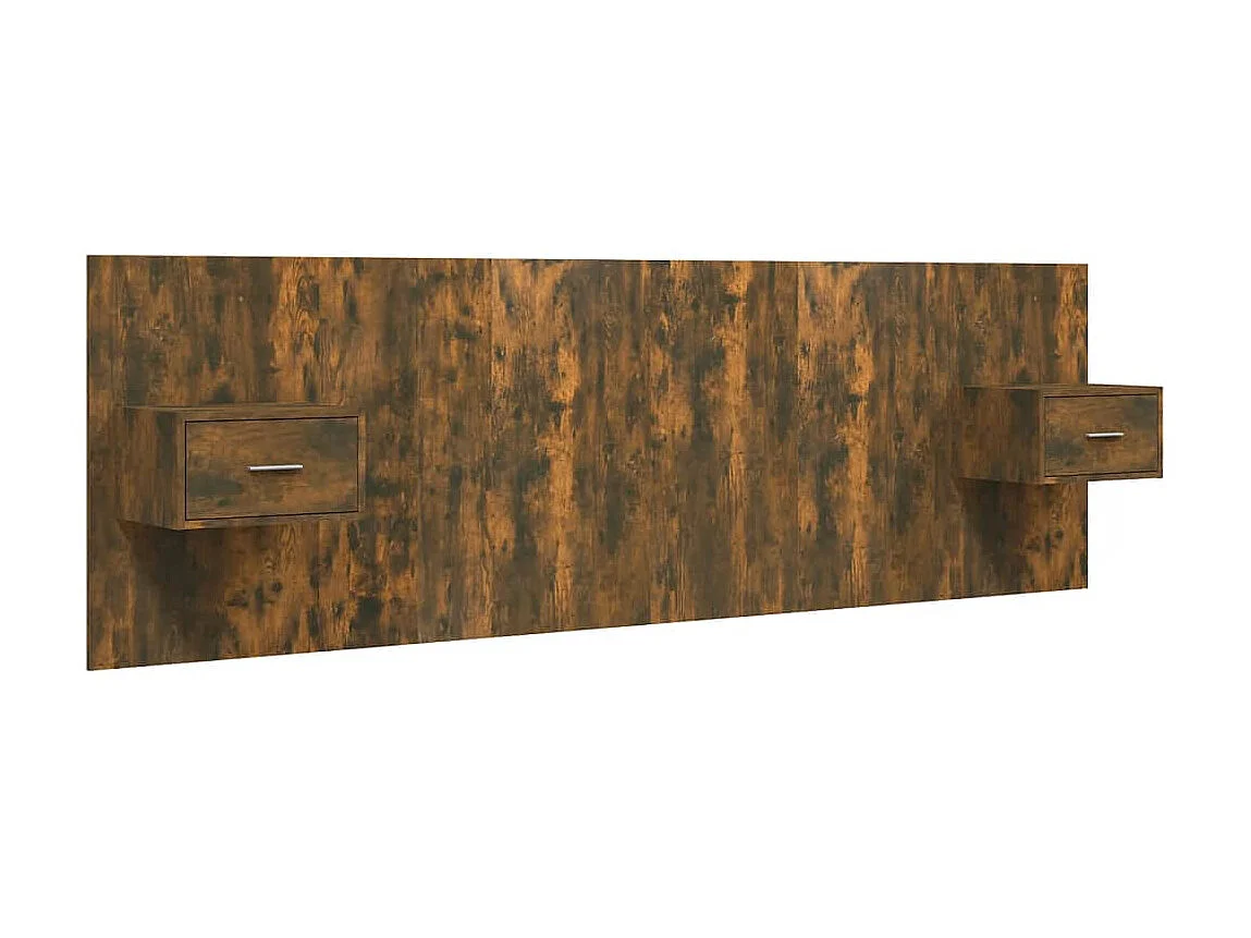 Testiera con armadietti Rovere affumicato Multistrato