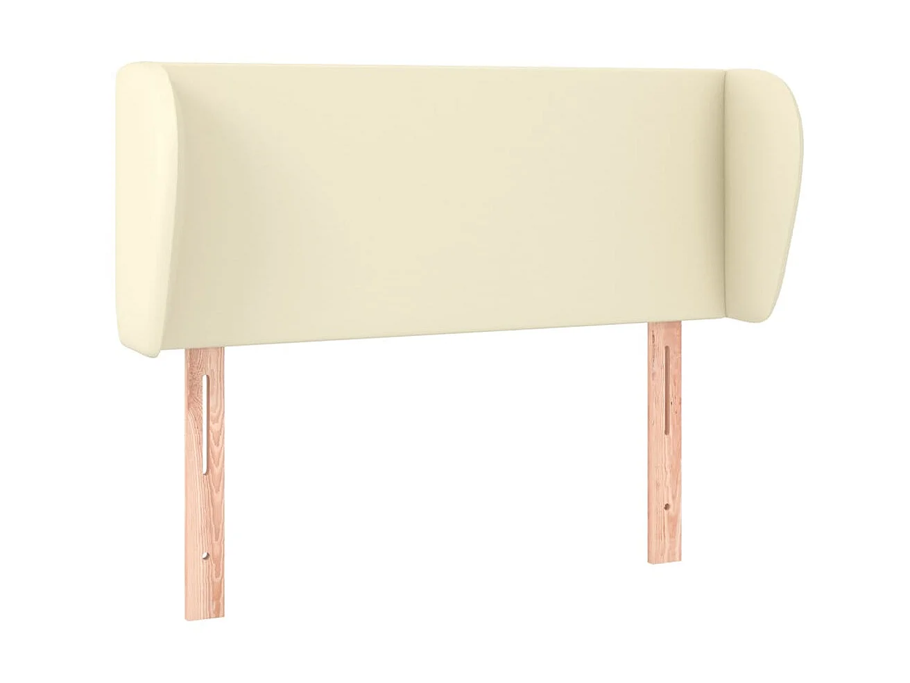 Testiera con orecchie Crema 93x23x78/88 cm Ecopelle