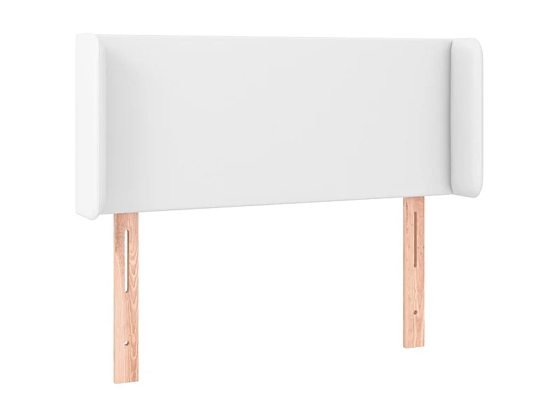 Testiera con orecchie Bianco 103x16x78/88 cm Ecopelle