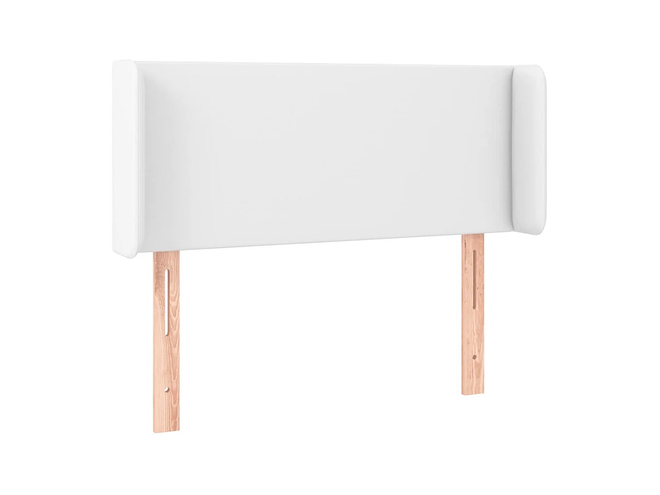 Tête de lit avec oreilles Blanc 103x16x78/88 cm Similicuir