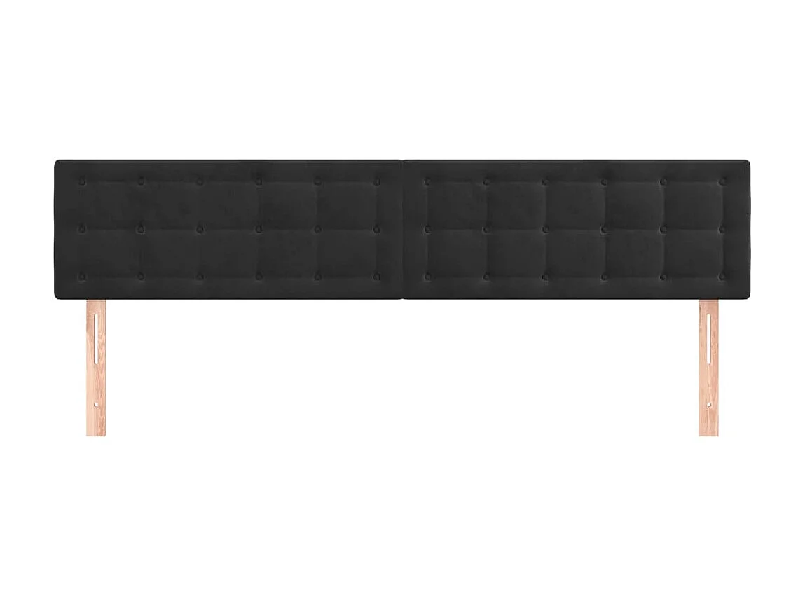 Cabeceiras 2 pcs Preto 100x5x78/88 cm Veludo