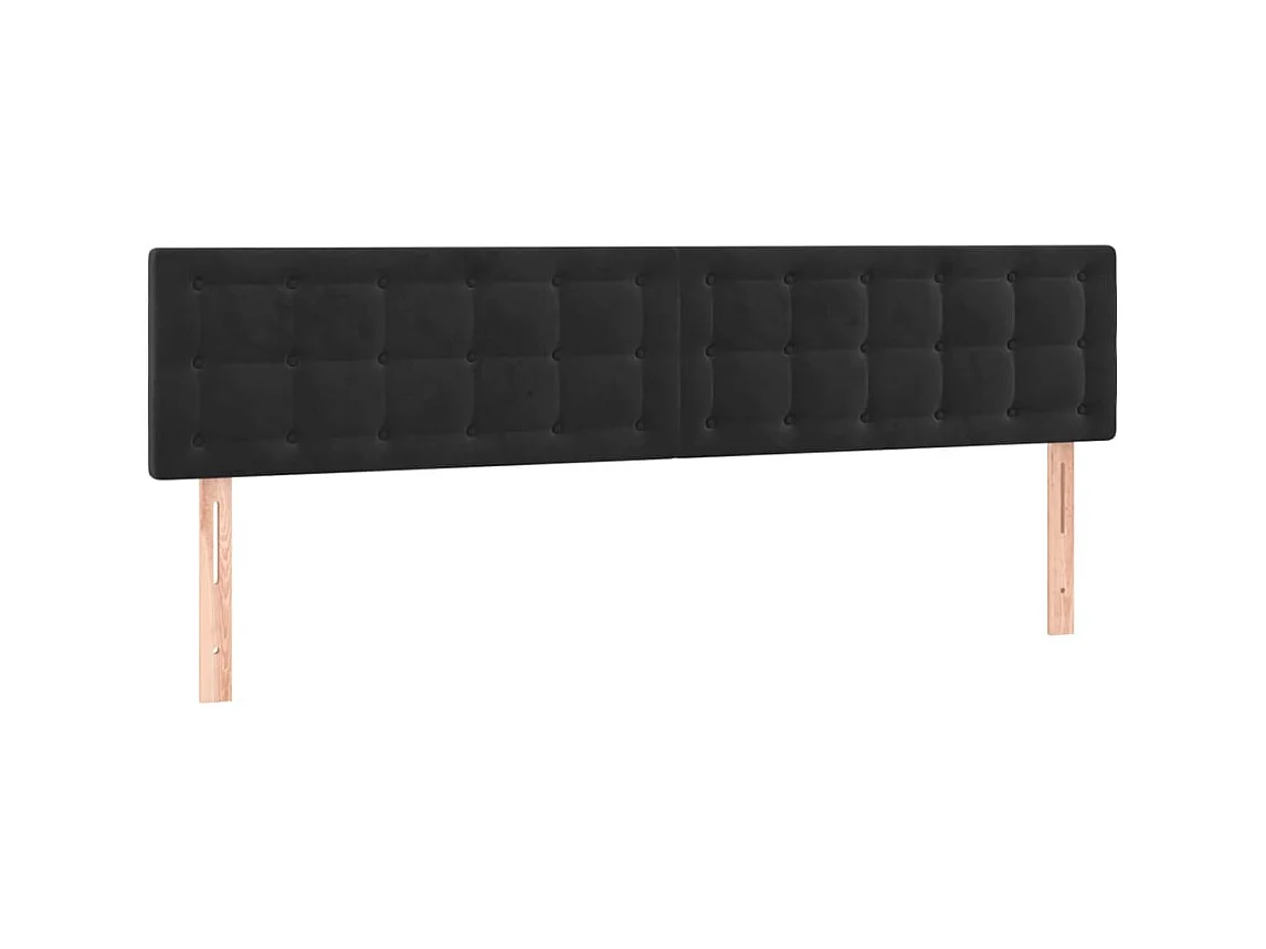 Têtes de lit 2 pcs Noir 100x5x78/88 cm Velours