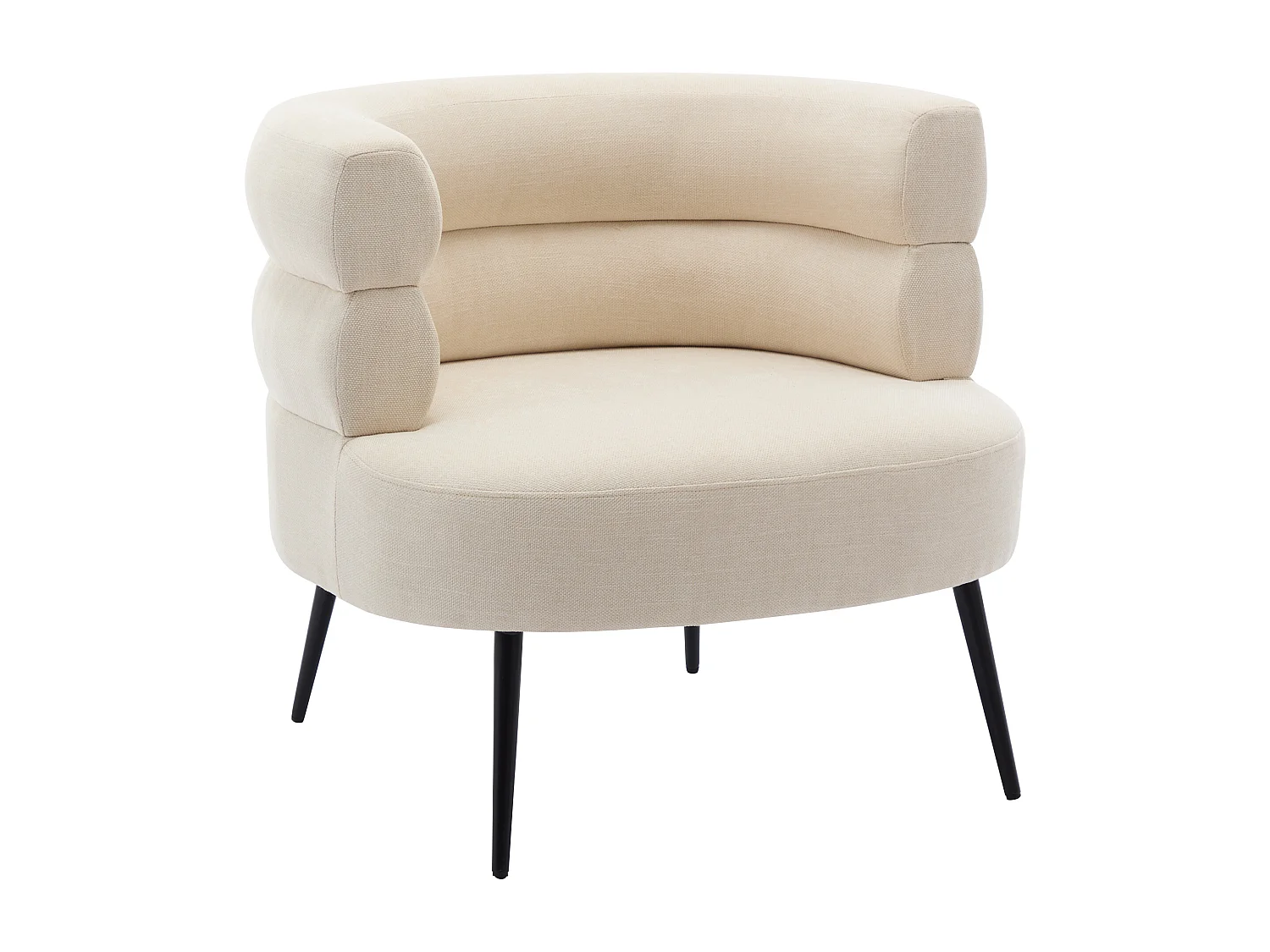 Fauteuil en tissu beige CAMEDO