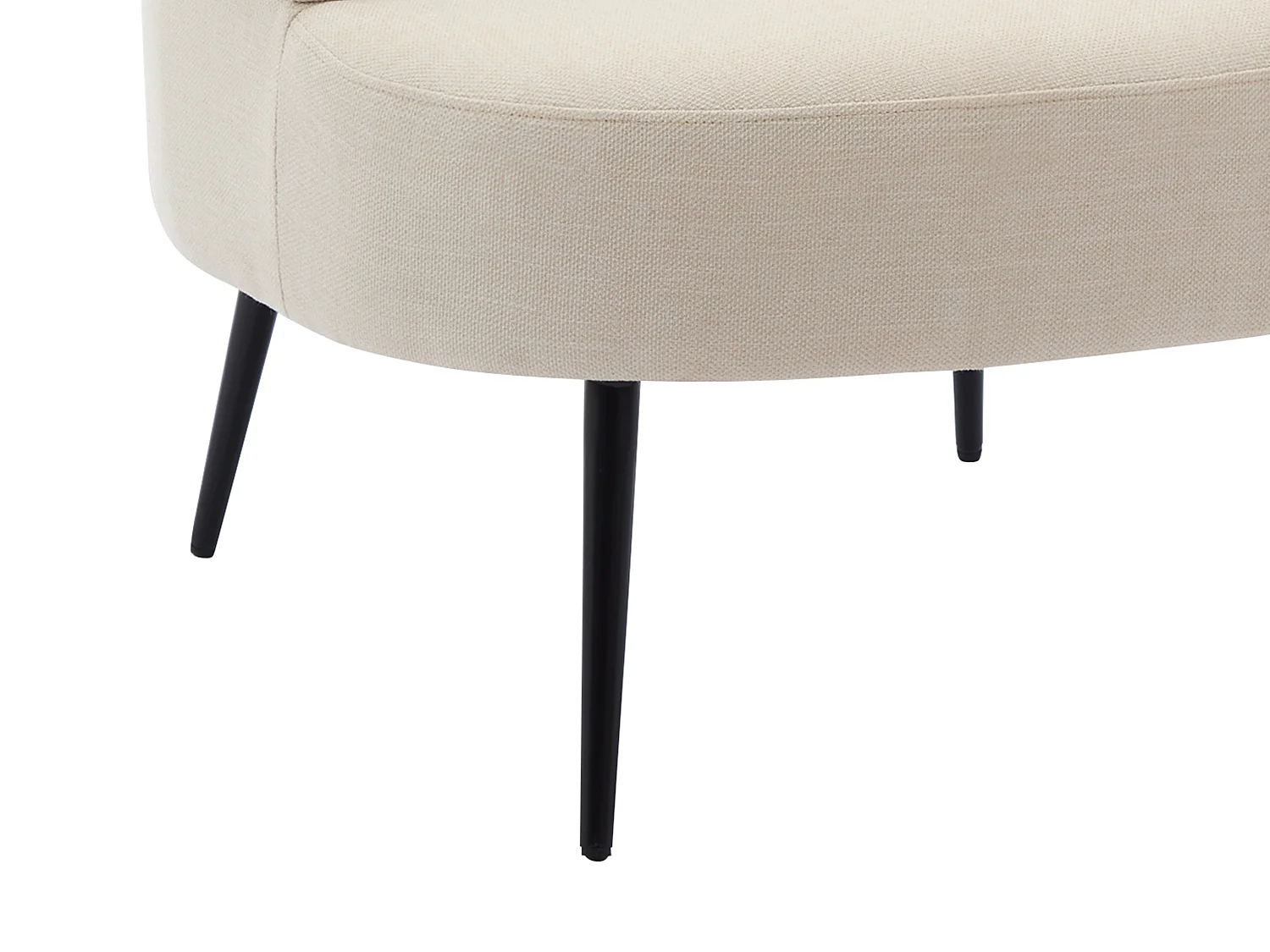 Fauteuil en tissu beige CAMEDO