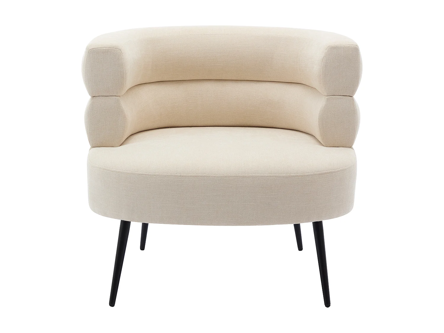 Fauteuil en tissu beige CAMEDO