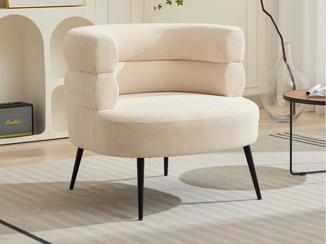 Sessel - Stoff - Beige - CAMEDO