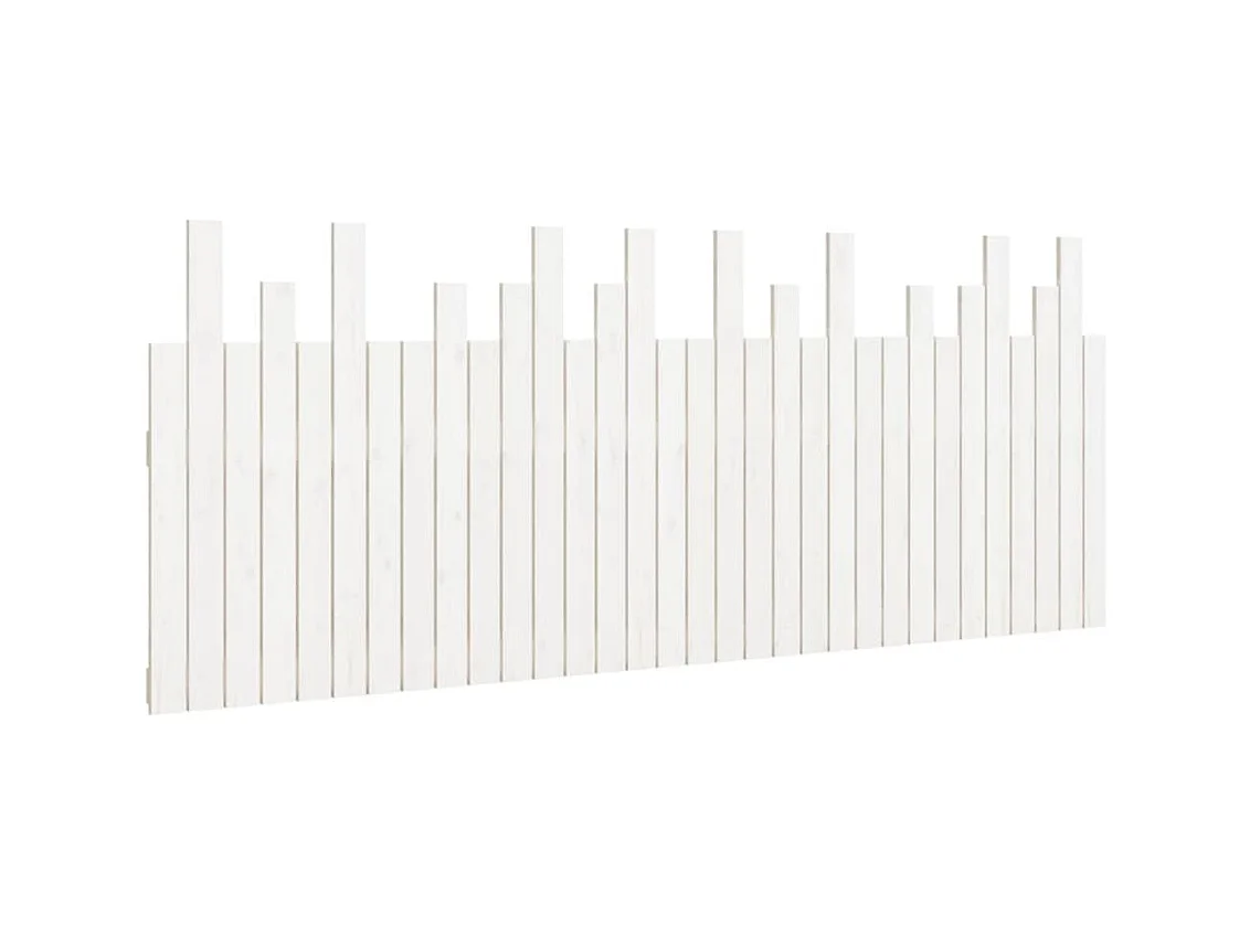 Cabecero suspendido Blanco 204x3x80 cm Madera maciza de pino