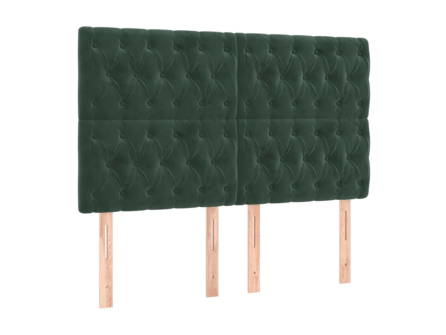 Testiera LED Verde scuro 144x7x118/128 cm Velluto