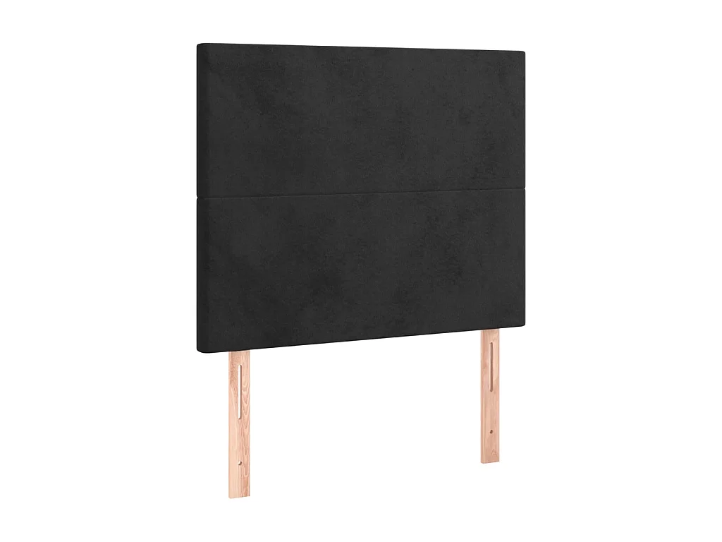 Hoofdborden 2 stuks Zwart 100x5x78/88 cm Fluweel