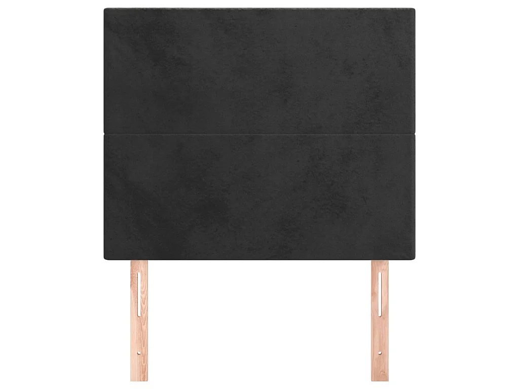 Têtes de lit 2 pcs Noir 100x5x78/88 cm Velours