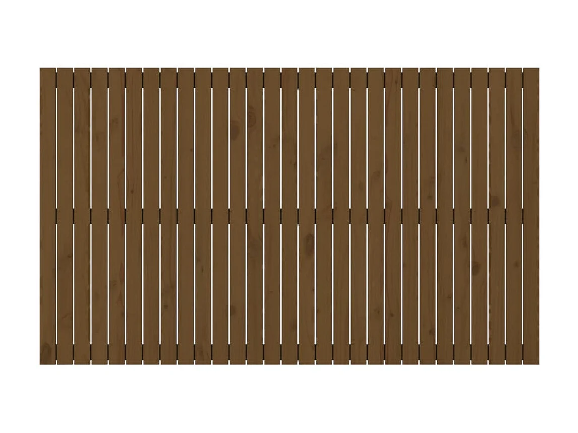 Tête de lit murale Marron miel 185x3x110 cm Bois massif de pin