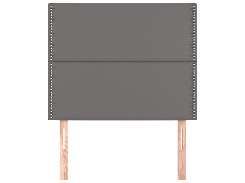 Têtes de lit 2 pcs Gris 80x5x78/88 cm Similicuir