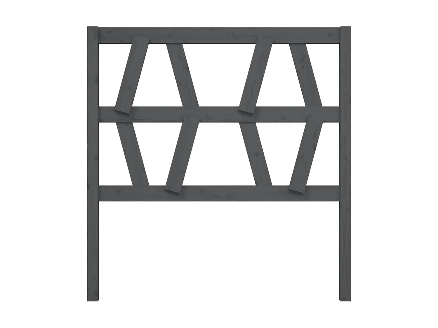 Tête de lit Gris 106x4x100 cm Bois massif de pin