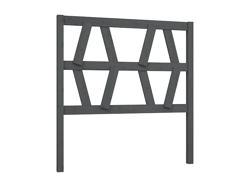 Tête de lit Gris 106x4x100 cm Bois massif de pin