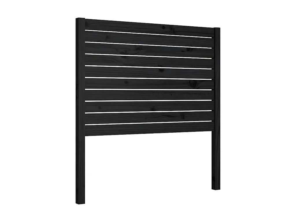 Kopfteil Schwarz 81x4x100 cm Massives Kiefernholz