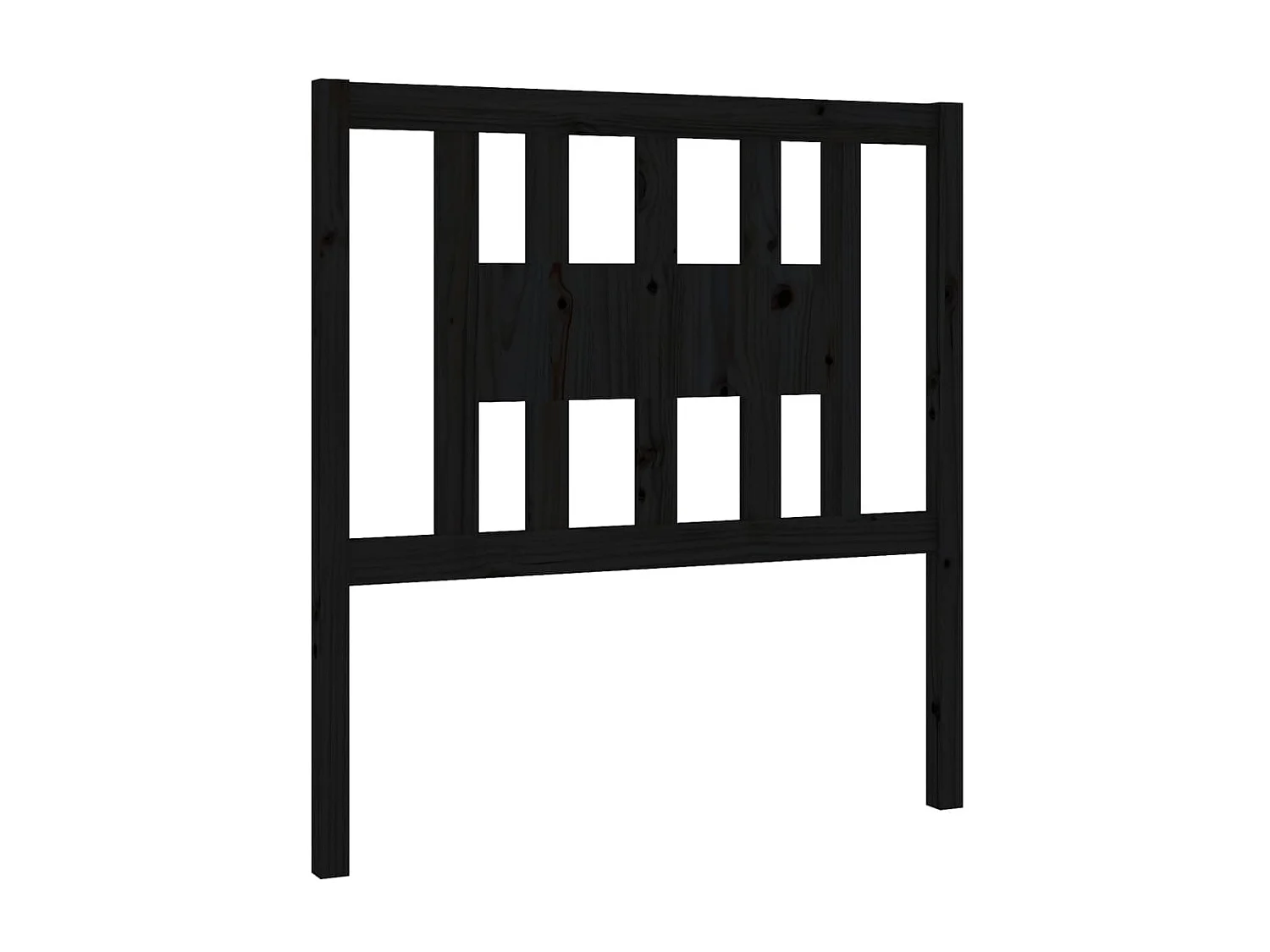 Hoofdbord Zwart 106x4x100 cm Massief grenenhout