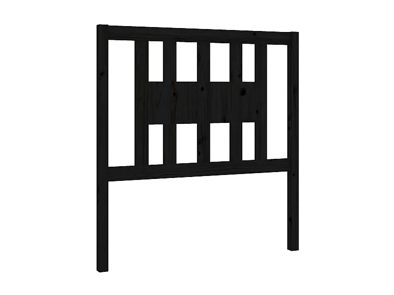 Tête de lit Noir 106x4x100 cm Bois massif de pin