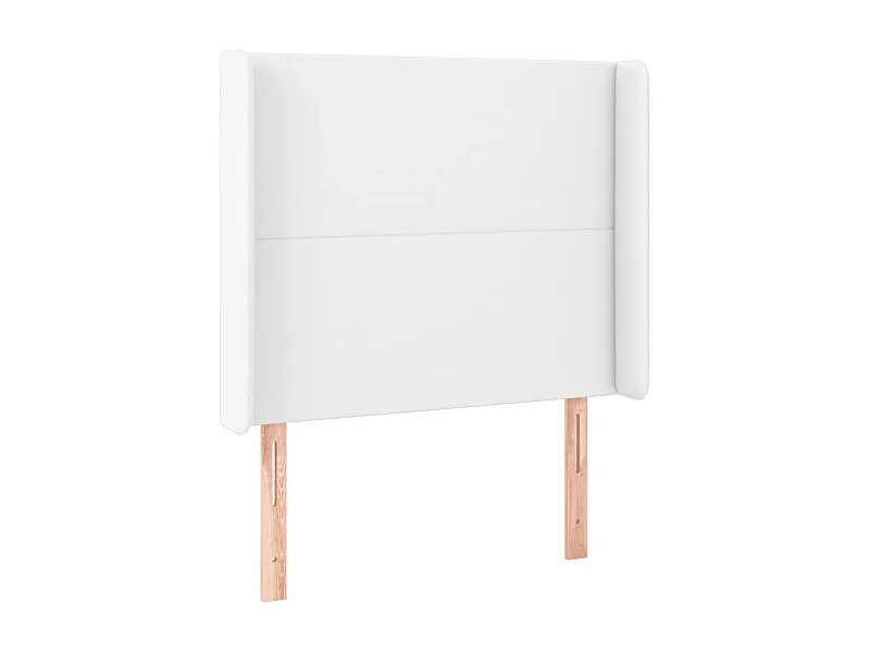 Tête de lit avec oreilles Blanc 83x16x118/128 cm Similicuir