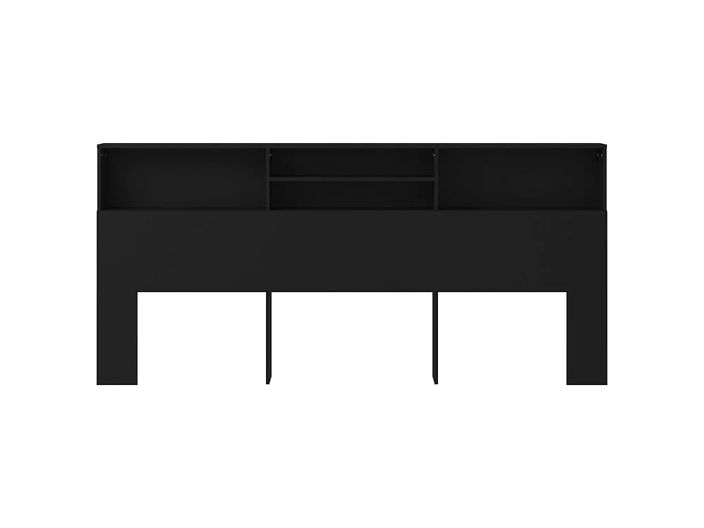 Mueble cabecero Negro 220x19x103,5 cm