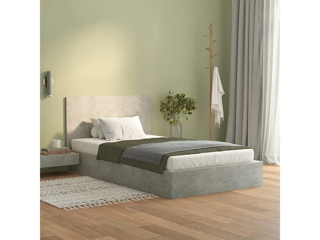 Cabecero Gris hormigón 120x1,5x80 cm Madera contrachapada