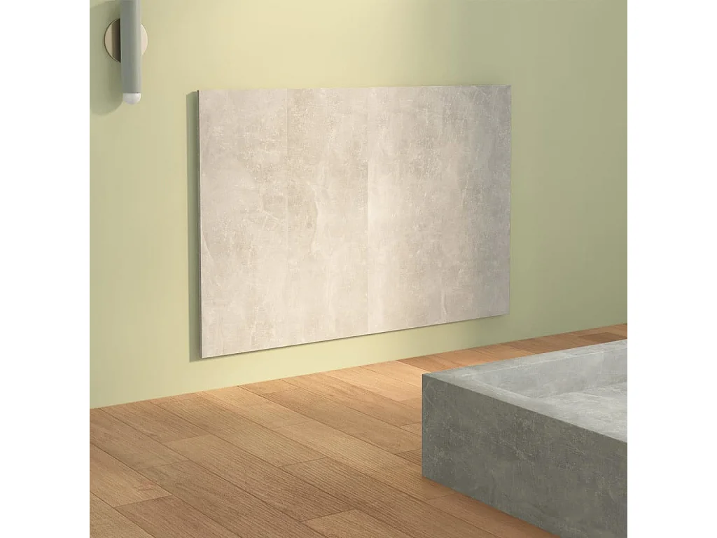 Cabecero Gris hormigón 120x1,5x80 cm Madera contrachapada