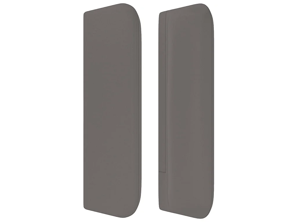 Testiera con orecchie Grigio 203x16x78/88 cm Ecopelle