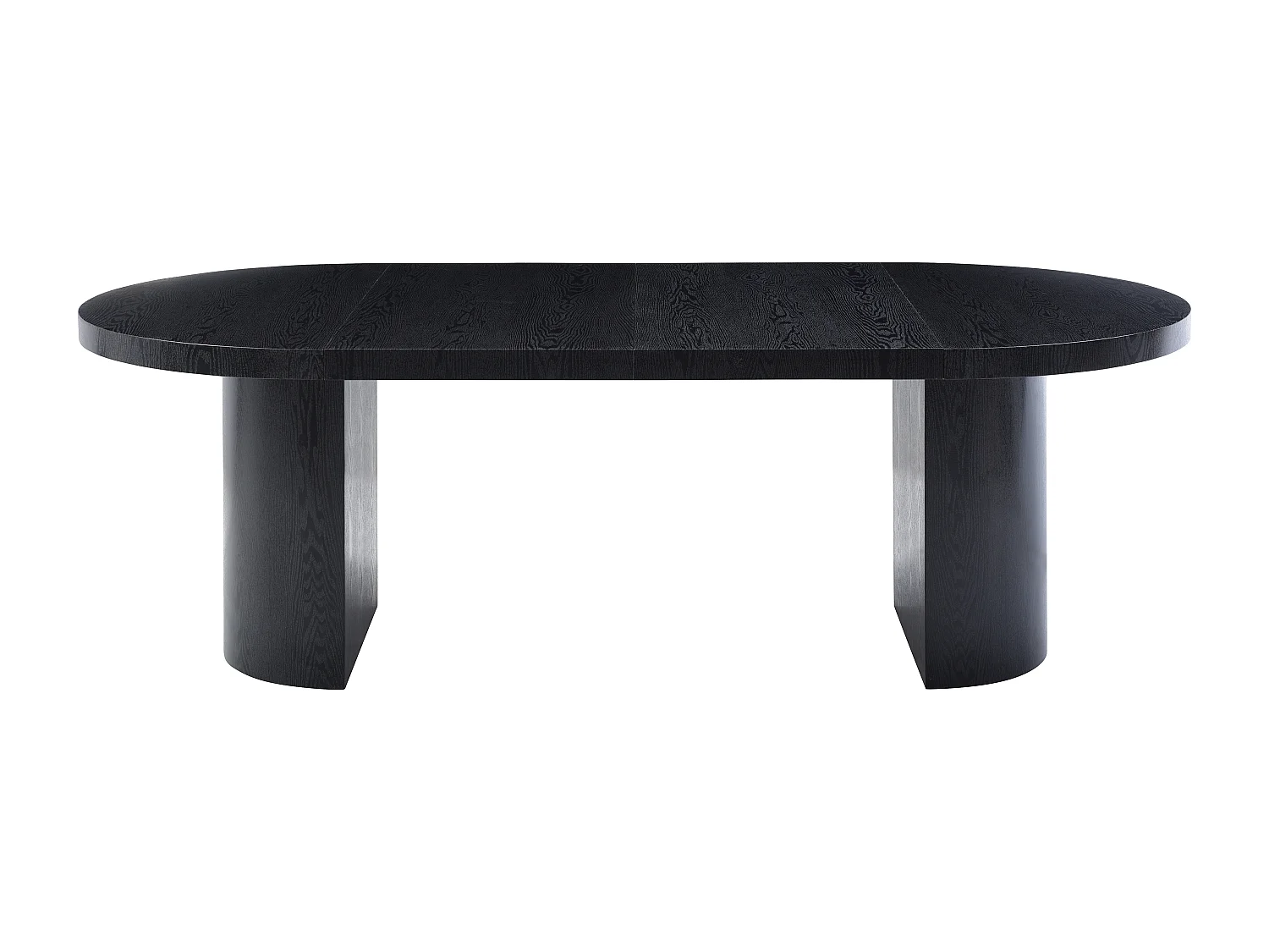 Table à manger extensible 4 à 12 personnes en MDF - Noir - SIDRINA