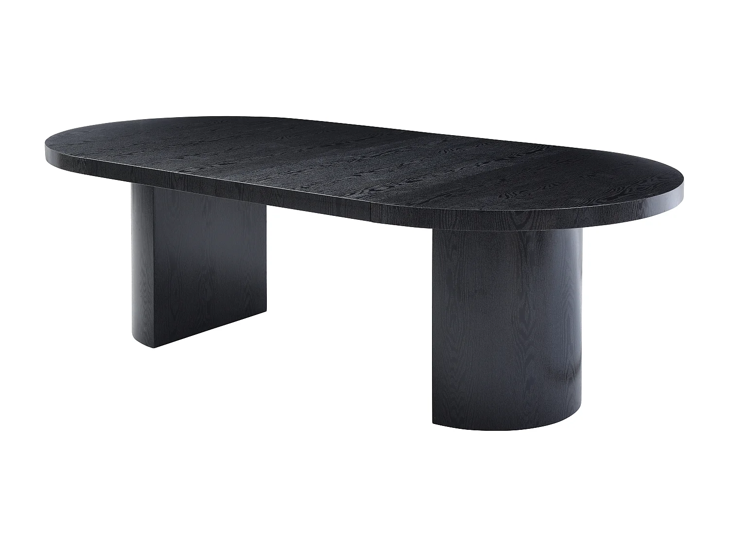 Table à manger extensible 4 à 12 personnes en MDF - Noir - SIDRINA