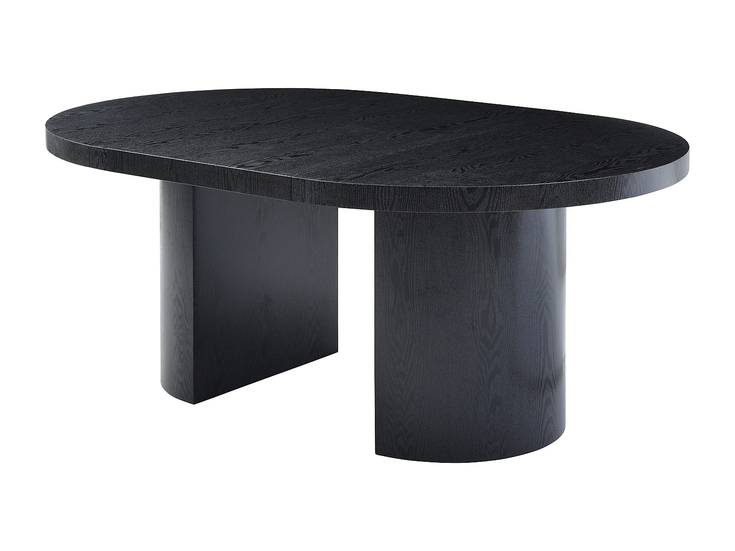 Table à manger extensible 4 à 12 personnes en MDF - Noir - SIDRINA