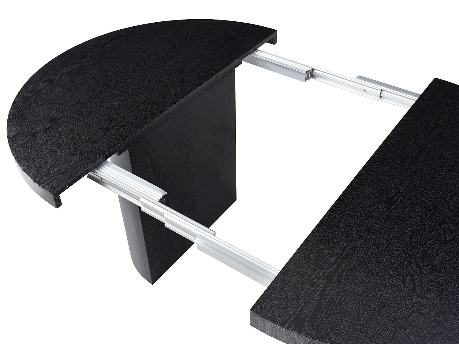 Table à manger extensible 4 à 12 personnes en MDF - Noir - SIDRINA