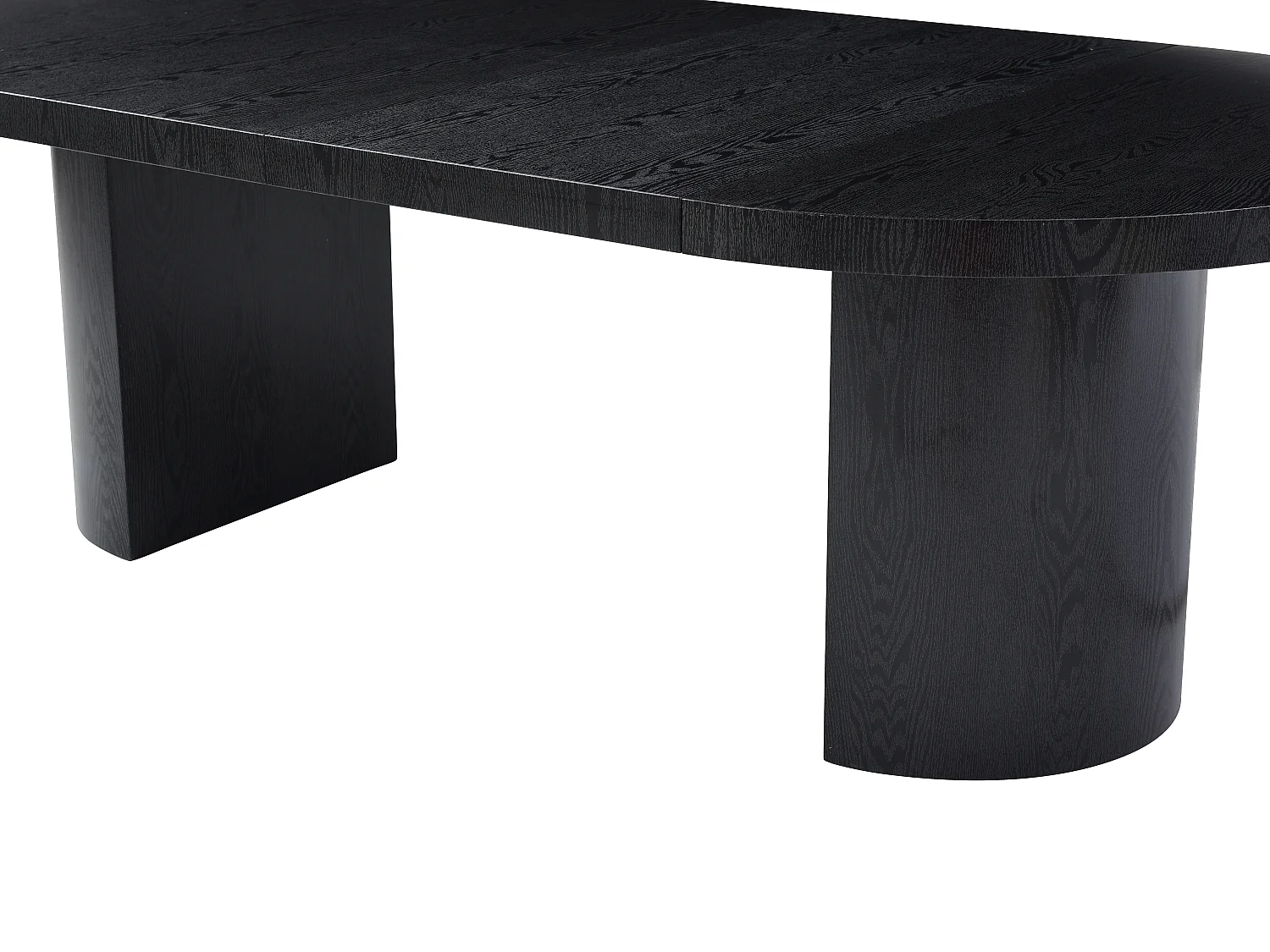 Table à manger extensible 4 à 12 personnes en MDF - Noir - SIDRINA