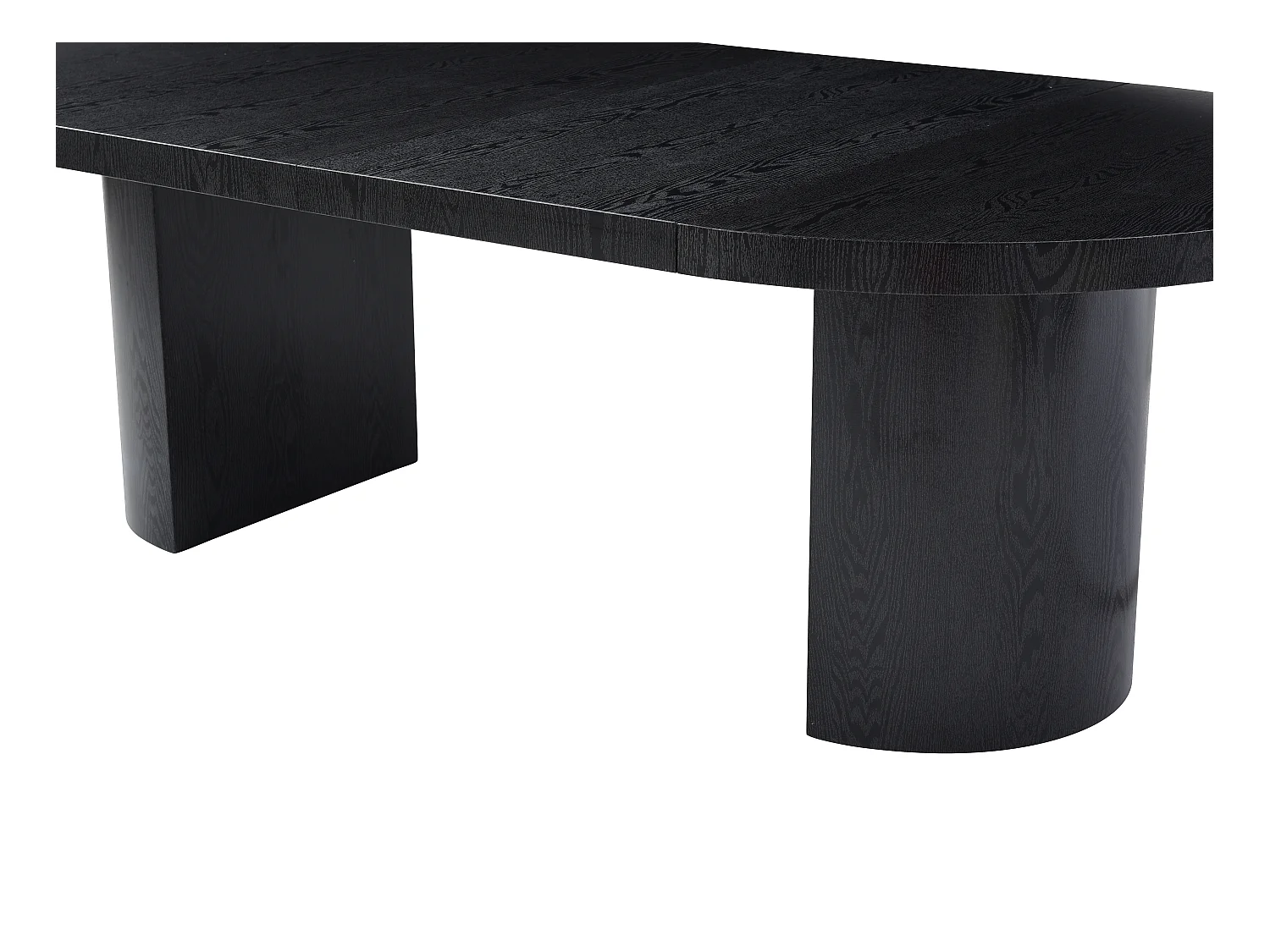 Mesa de comedor extensible 4 a 12 personas de MDF - Negro - SIDRINA