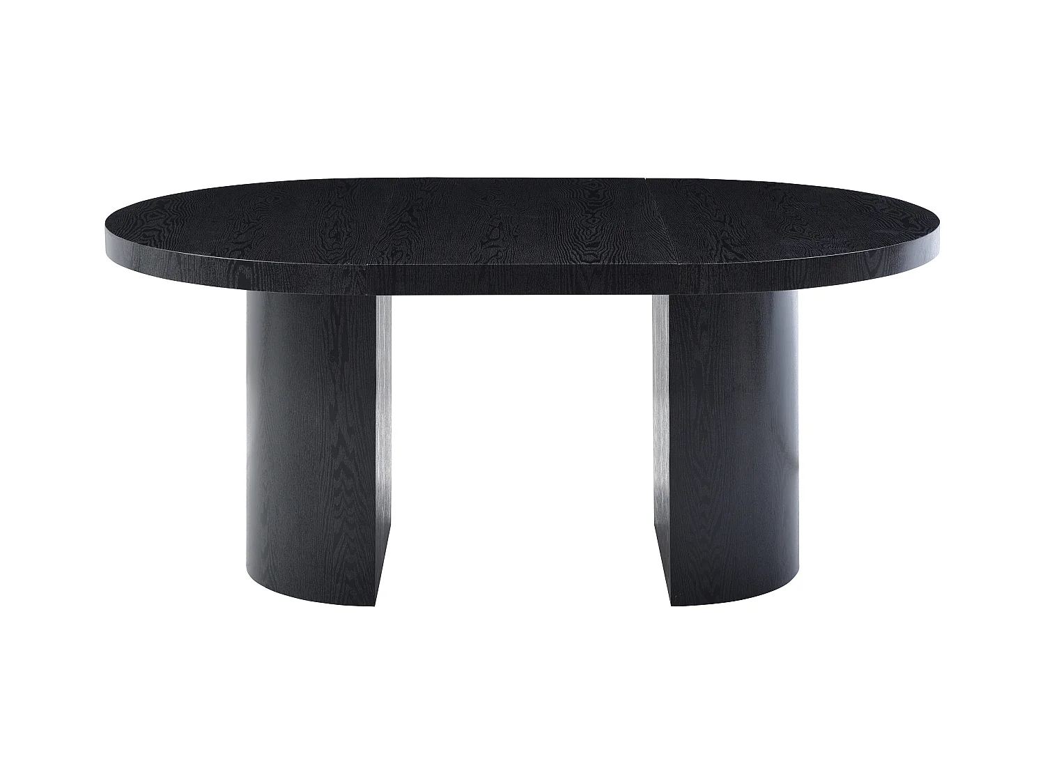 Mesa de comedor extensible 4 a 12 personas de MDF - Negro - SIDRINA