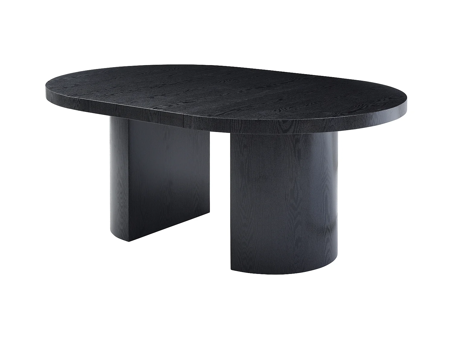 Mesa de comedor extensible 4 a 12 personas de MDF - Negro - SIDRINA