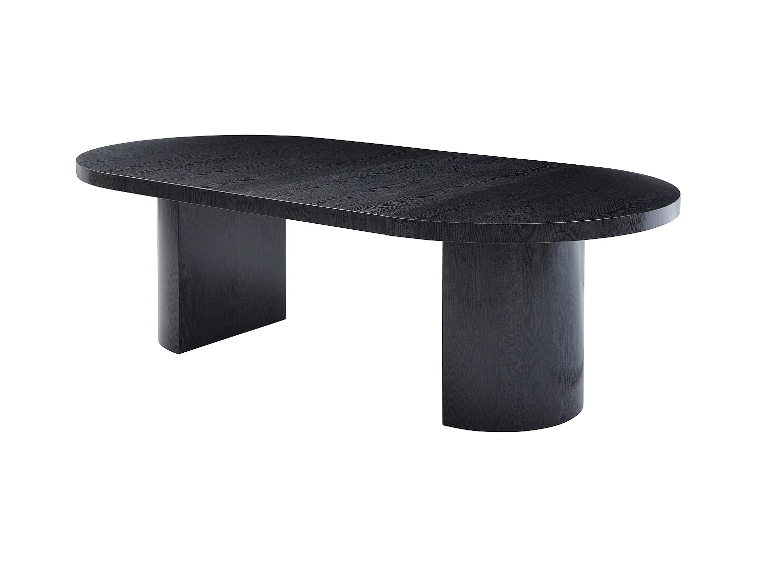 Mesa de comedor extensible 4 a 12 personas de MDF - Negro - SIDRINA